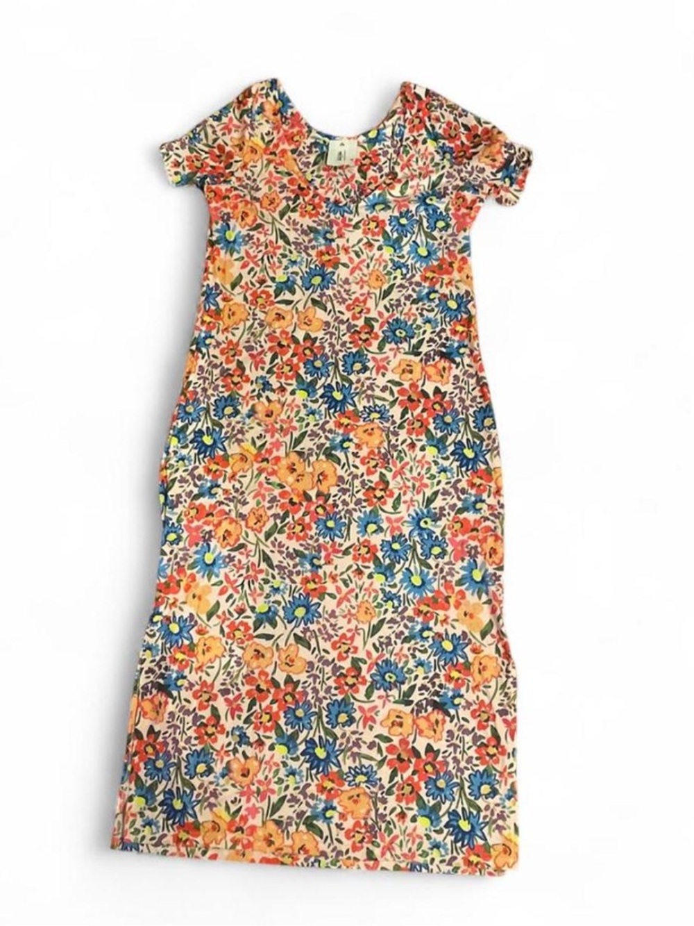 Floral Print Summer Dress Women's Large Cottage Garden Boho Island Boutique - Picture 3 of 10